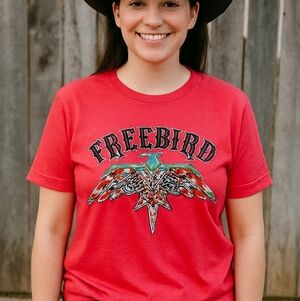 Freebird Graphic T-Shirt – Vintage Rock Eagle Tee – Bold Classic Rock Tee